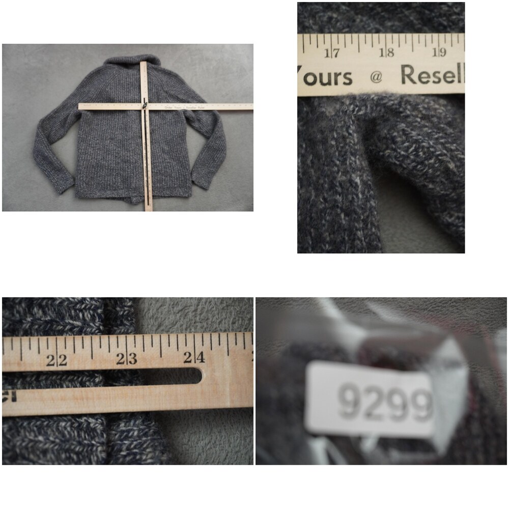 J Crew Rugged Merino Cardigan Sweater Mens Small Gray Shawl Collar Knit Pockets - Picture 16 of 16